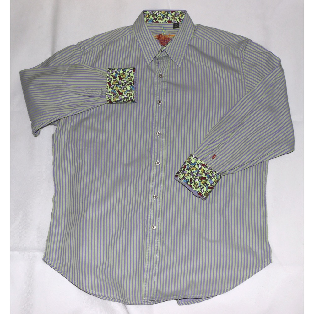 Robert Graham Mens Long‎ Sleeve Button Front Shirt Size Large